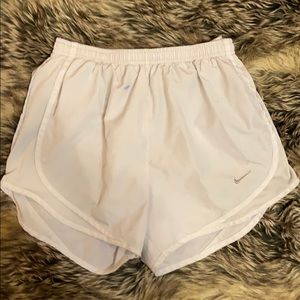 White Nike shorts